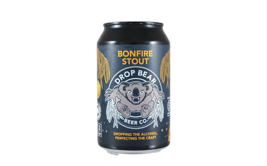 Bonfire Stout Drop Bear Beer Co.  Non-Alcoholic Beer 330ml (0.5% ABV)