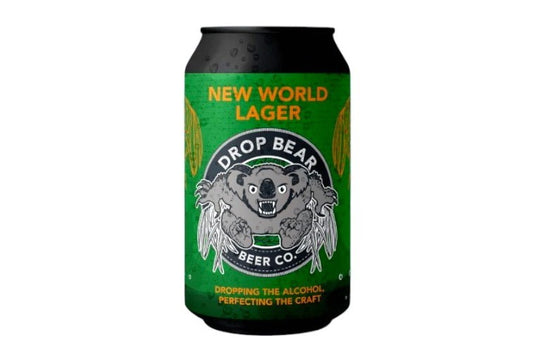 New World Lager Drop Bear Beer Co. 330ml (0.5%ABV)